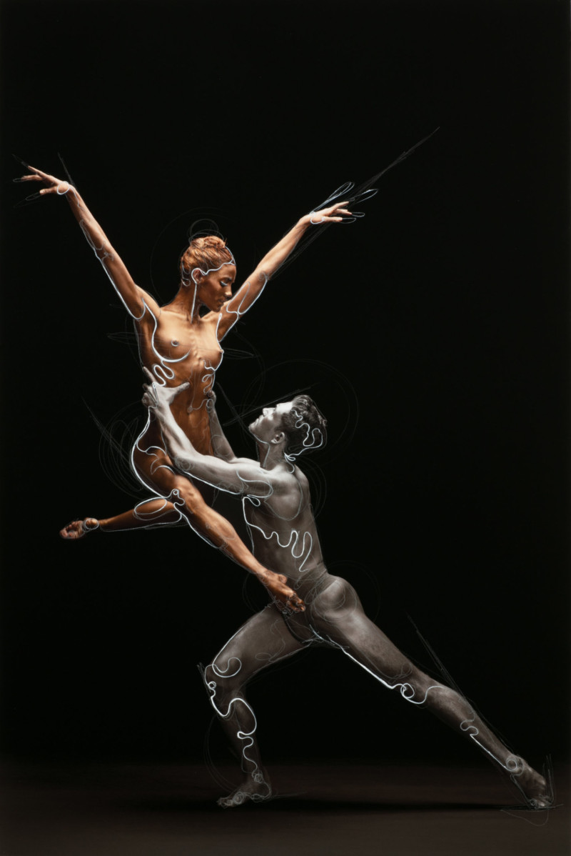 "Estheysis and Sam"
24" X 38" mixed media, $1,900