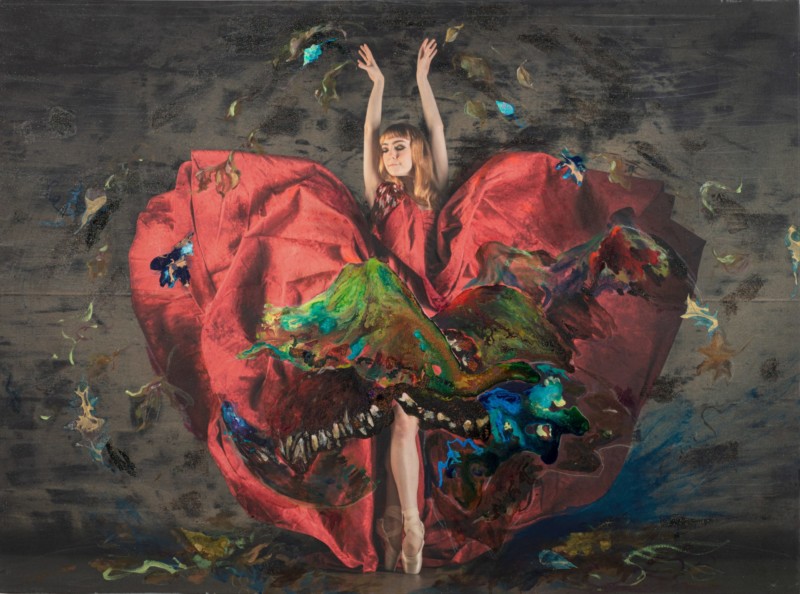 "Natalie"
40" X 54" mixed media, $3200 Nergis Mustafa